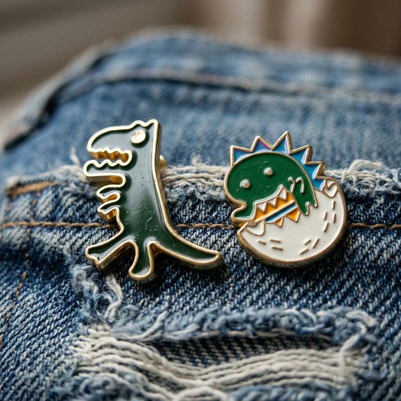 Set de Pins Metálicos x 2 - Dinosaurios - Galería 1