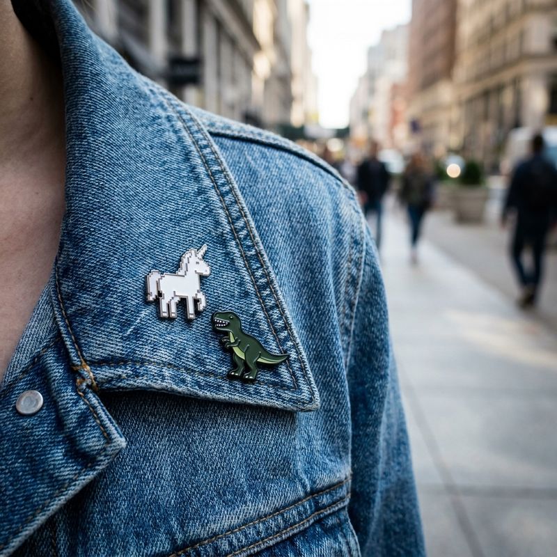 Set de Pins Metálicos x 2 - Disnosaurio y unicornio - Galería 2