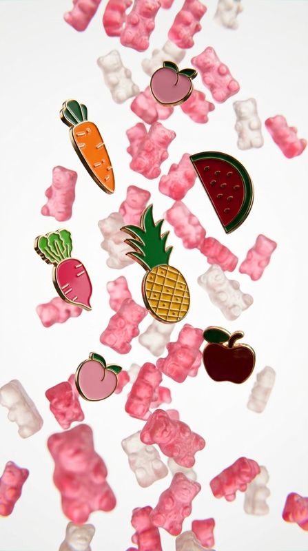 Set de Pins Metálicos x 6 - Fruit and vegetable enamel pins (Pub. 6373) - Galería 1