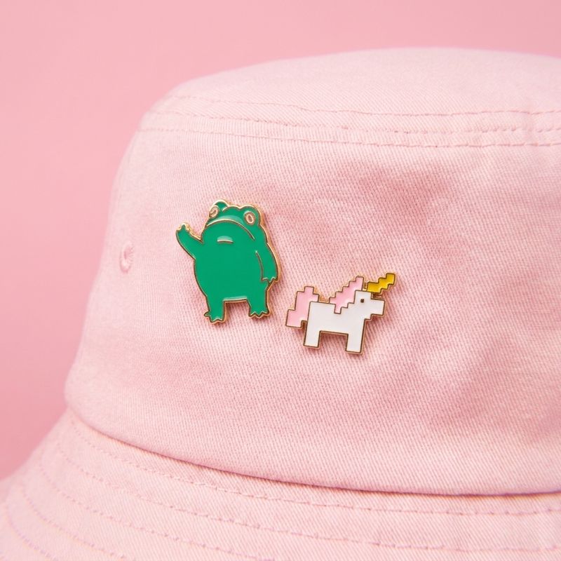 [PIN2-FROG-FANTASY] Set de Pins Metálicos x 2 - Frog & fantasy