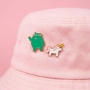 [PIN2-FROG-FANTASY] Set de Pins Metálicos x 2 - Frog & fantasy