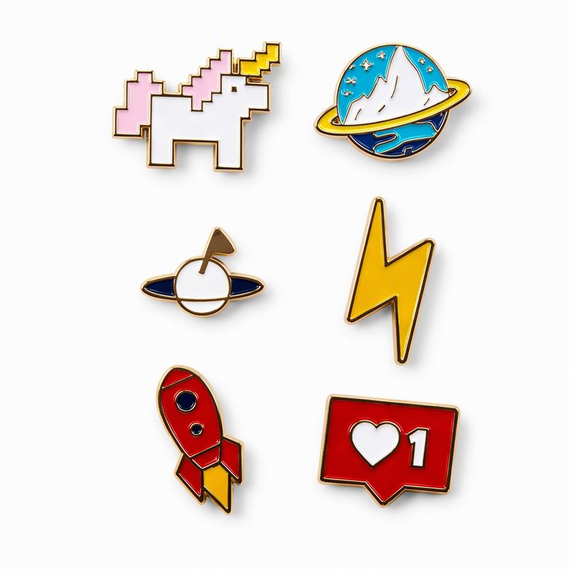 [PIN6-6373-UNICORN] Set de Pins Metálicos x 6 - Unicorn (Pub. 6373)