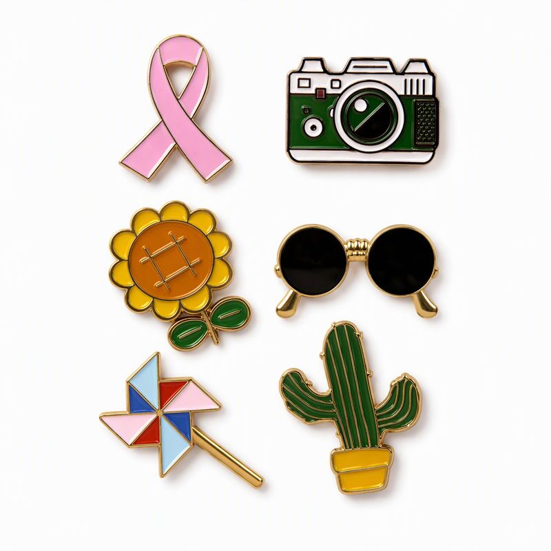 [PIN6-7480-LIFE-STYLE-PINK-RIBBON] Set de Pins Metálicos x 6 - Life Style Pink ribbon (Pub. 7480)