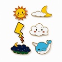 [PIN6-7480-WEATHER-WHALE] Set de Pins Metálicos x 6 - Weather & whale (Pub. 7480)