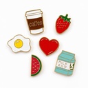 [PIN6-BREAKFAST] Set de Pins Metálicos x 6 - Breakfast