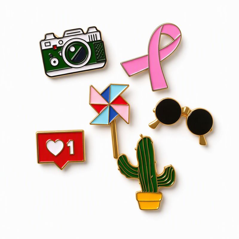 [PIN6-LIFE-STYLE-PINK-RIBBON] Set de Pins Metálicos x 6 - Life Style pink ribbon