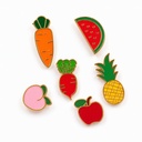 [PIN6-VEGGI] Set de Pins Metálicos x 6 - Veggi